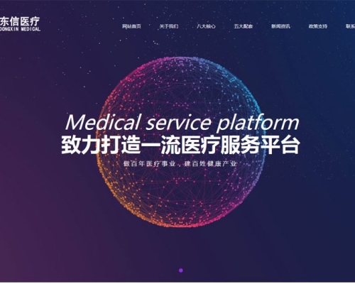 東信醫(yī)療集團網(wǎng)站設計制作